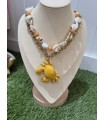 Collar Cangrejo Mostaza. Bisuteria.  | Bambalinas Closet