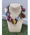 Collar Piedras Burdeos. Bisuteria.  | Bambalinas Closet