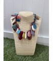 Collar Piedras Burdeos. Bisuteria.  | Bambalinas Closet