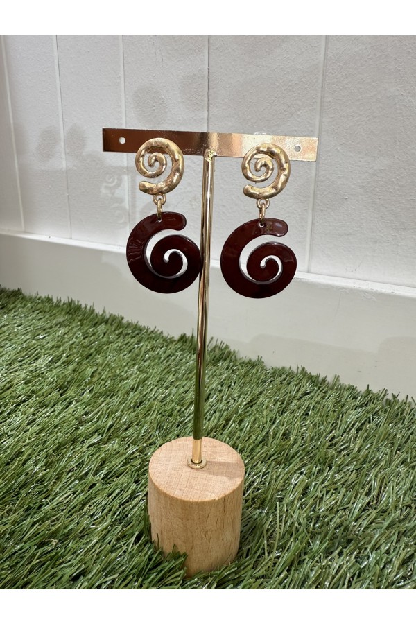 Pendientes Colombia Chocolate. Bisuteria.  | Bambalinas Closet