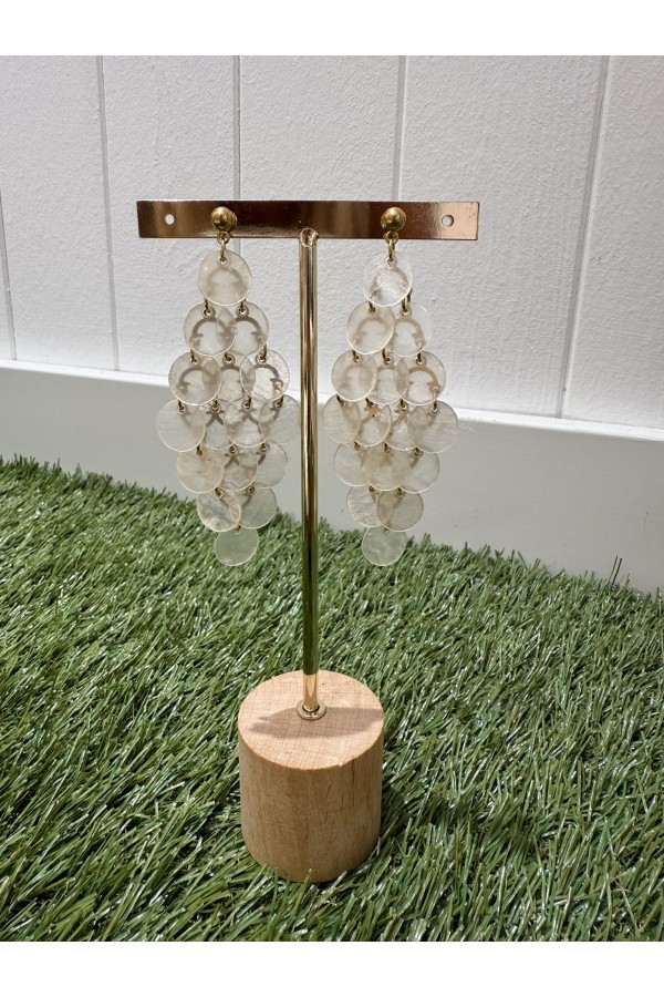 Pendientes Granada Blancos. Bisuteria.  | Bambalinas Closet