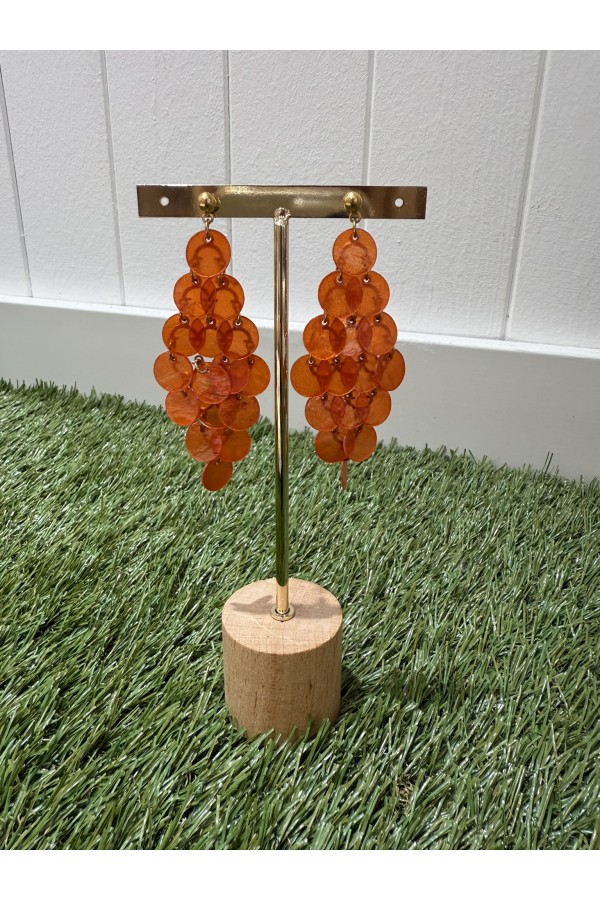 Pendientes Granada Naranja. Bisuteria.  | Bambalinas Closet