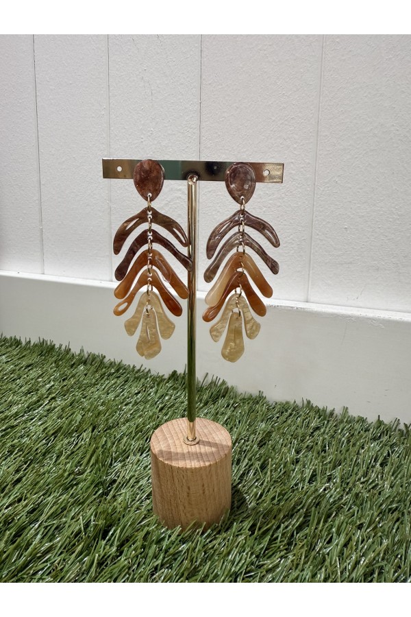 Pendientes Shangai Tierra. Bisuteria.  | Bambalinas Closet