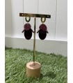 Pendientes Vera Burdeos. Bisuteria.  | Bambalinas Closet