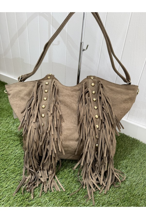 Bolso Flecos. Bolsos. Color: granate, taupe, negro | Bambalinas Closet