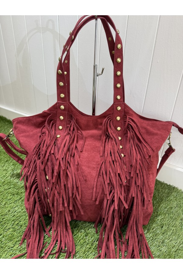 Bolso Flecos. Bolsos. Color: granate, taupe, negro | Bambalinas Closet