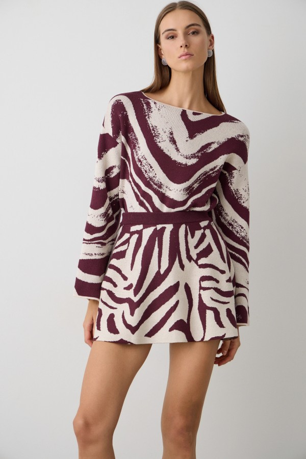 Mini falda Punto Animal. Inicio.  | Bambalinas Closet