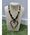 Collar Corazon Piedras. Bisuteria.  | Bambalinas Closet