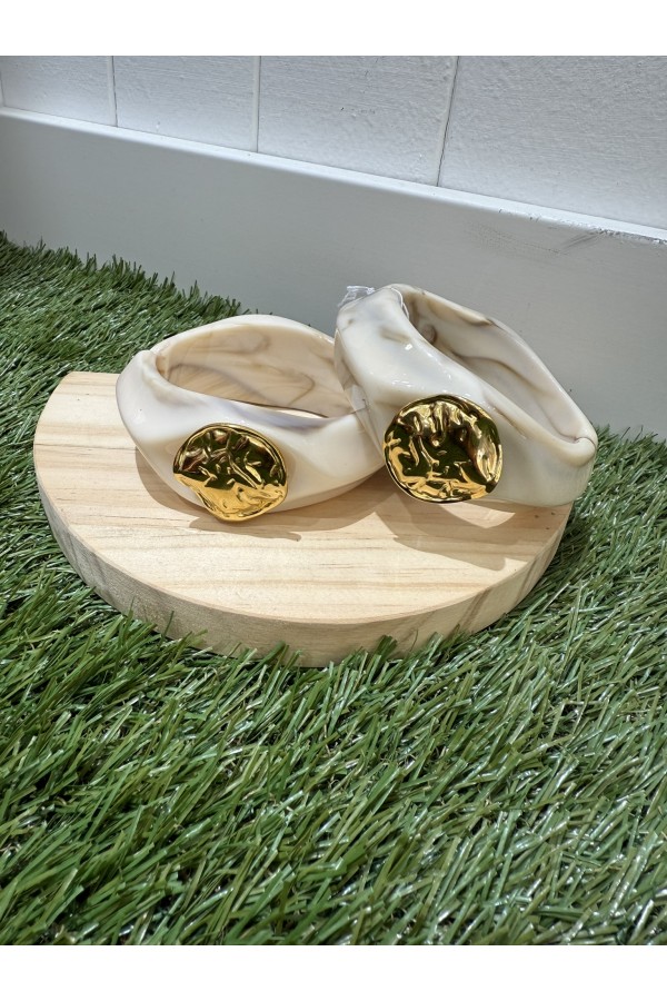 Brazalete Almeria Beige. Bisuteria.  | Bambalinas Closet