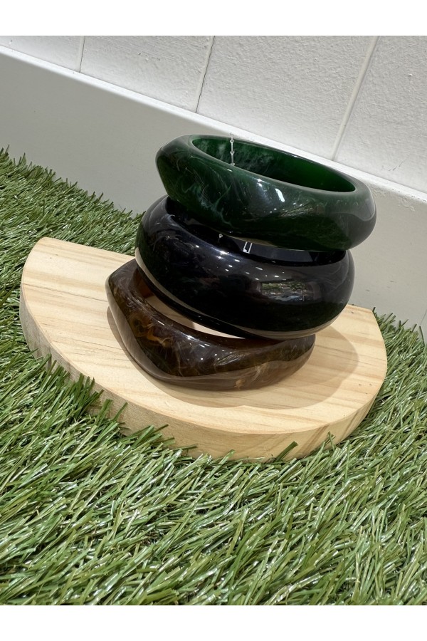 Pulseras Tricolor Verde. Bisuteria.  | Bambalinas Closet