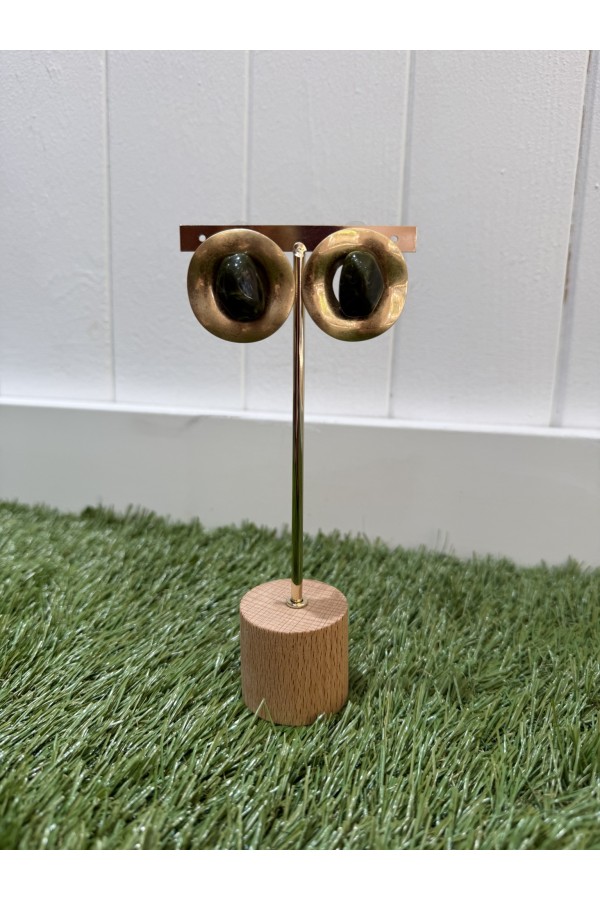 Pendientes Megan Kaki. Bisuteria.  | Bambalinas Closet