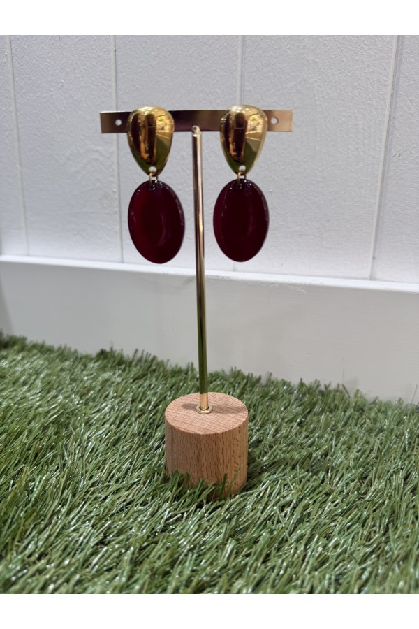Pendientes Candy Burdeos. Bisuteria.  | Bambalinas Closet