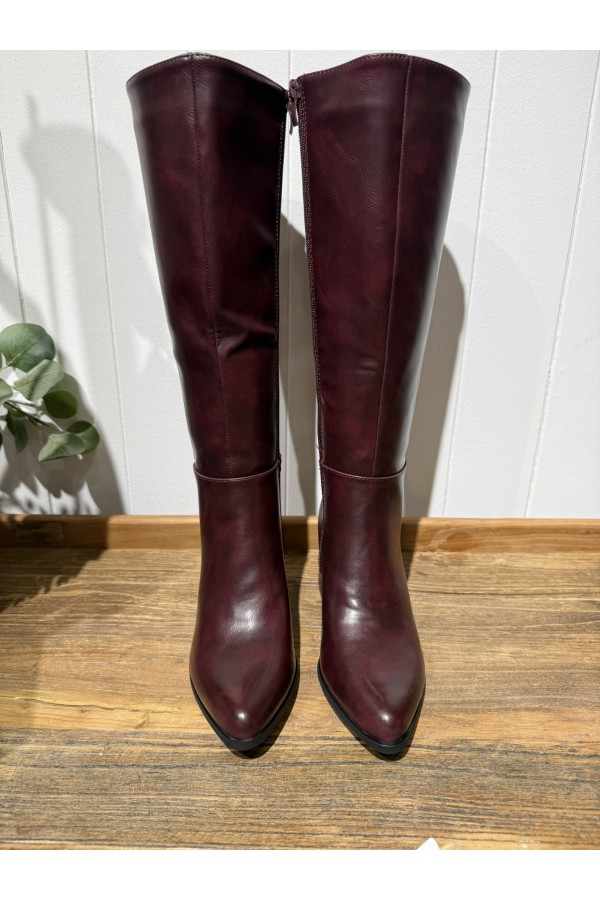 Bota Manhattan Burdeos. Botas Altas. Tallas: 36, 37, 38, 39, 40, 41 | Bambalinas