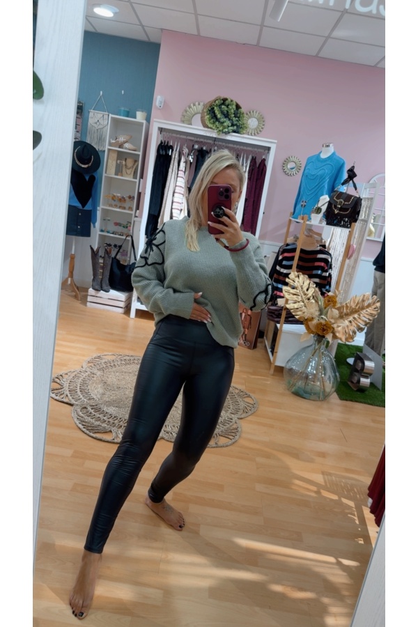 Legging Encerado Negro. Pantalones / Shorts. Color: negro; Tallas: l/xl, 2xl/3xl