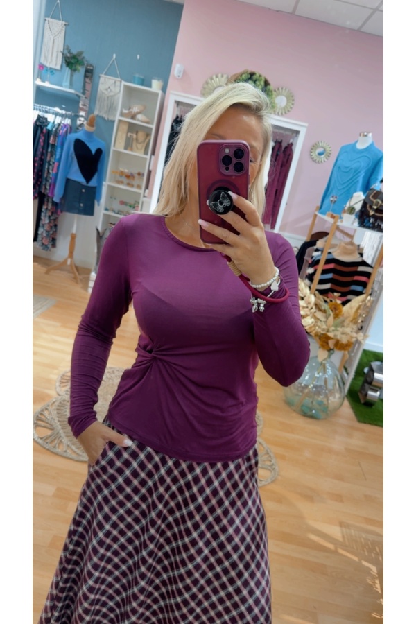 Camiseta Nudo. Inicio. Color: granate, marron chocolate; Tallas: talla unica |