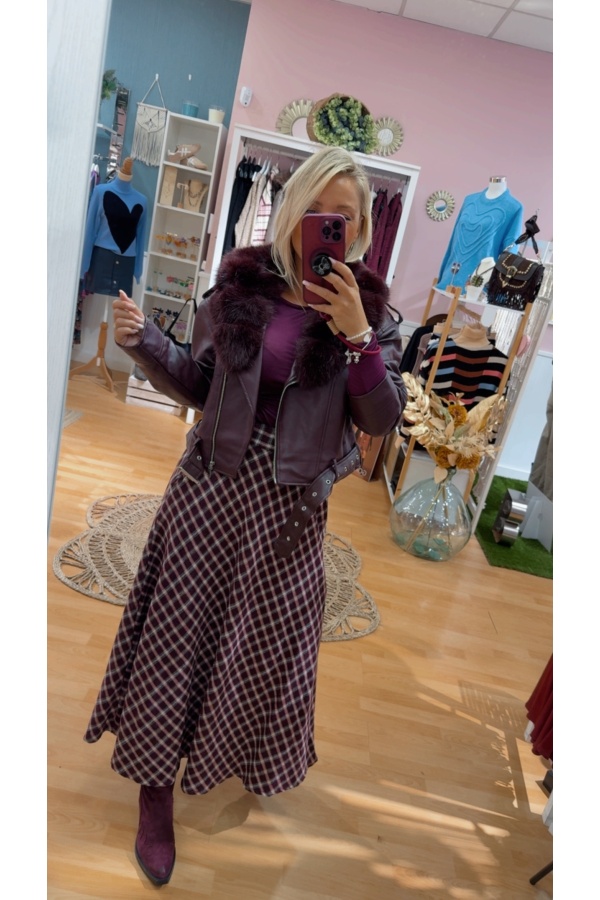 Bomber Ecopiel. Inicio. Color: beige, granate; Tallas: s, m, l, xl | Bambalinas