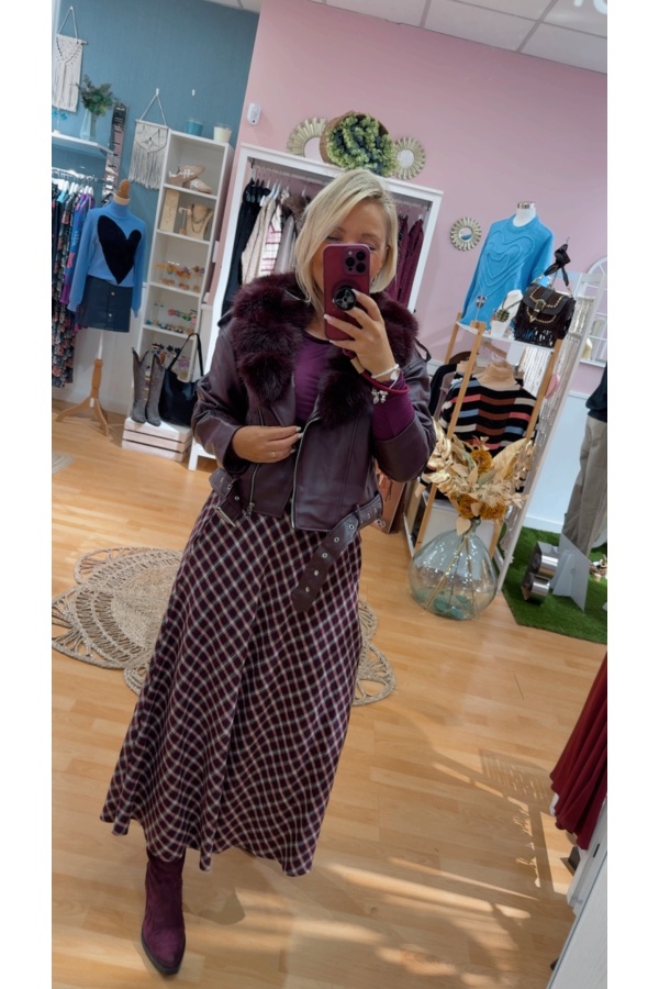 Bomber Ecopiel. Inicio. Color: beige, granate; Tallas: s, m, l, xl | Bambalinas