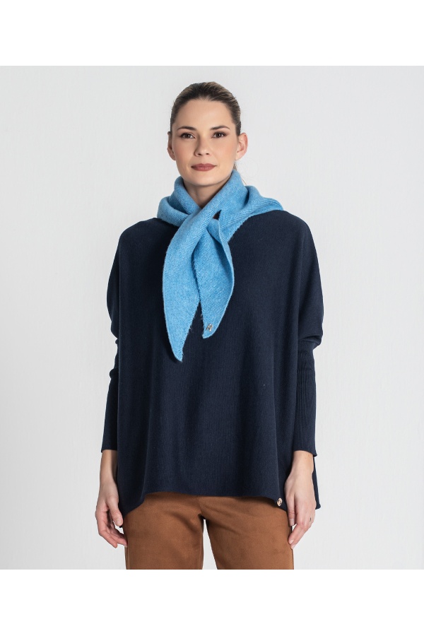 Bandana Punto. Pañuelos /Bufandas. Color: negro, crudo, naranja, azul cielo