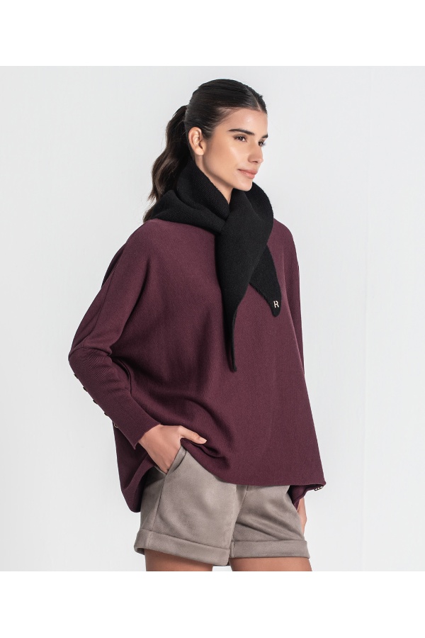 Bandana Punto. Pañuelos /Bufandas. Color: negro, crudo, naranja, azul cielo