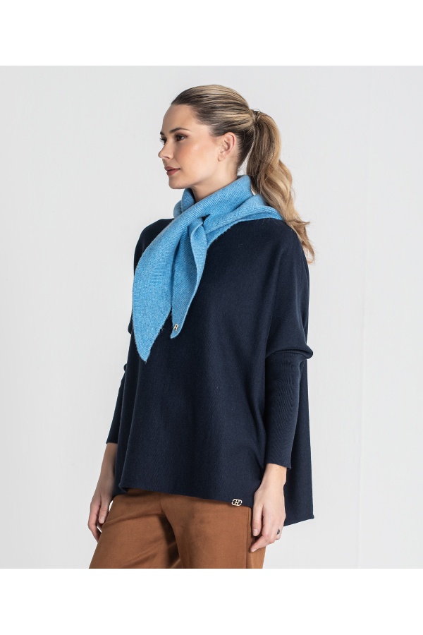 Bandana Punto. Pañuelos /Bufandas. Color: negro, crudo, naranja, azul cielo