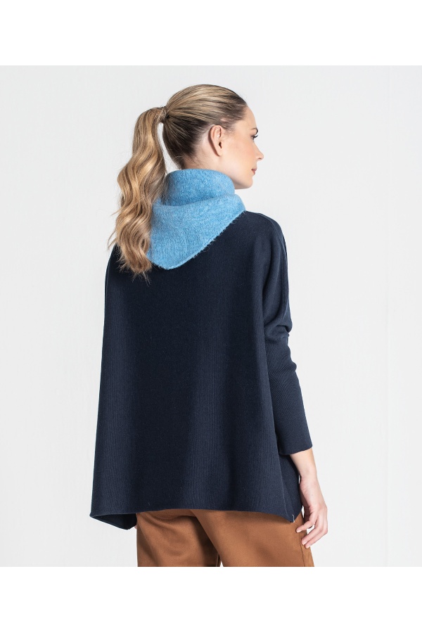 Bandana Punto. Pañuelos /Bufandas. Color: negro, crudo, naranja, azul cielo