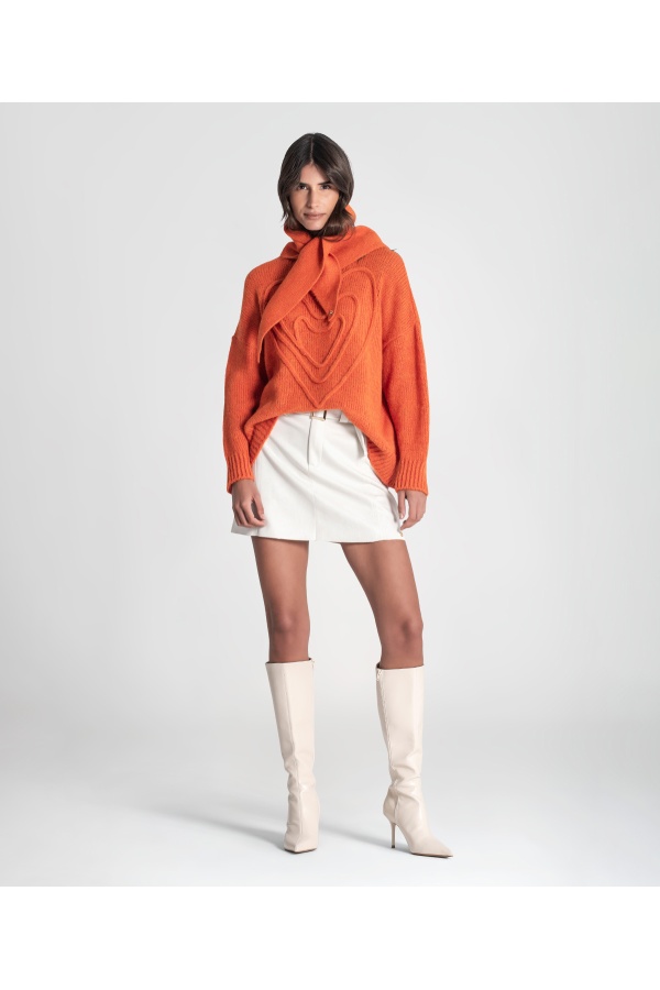 Bandana Punto. Pañuelos /Bufandas. Color: negro, crudo, naranja, azul cielo