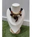 Collar Gasa. Bisuteria. Color: marron chocolate, negro | Bambalinas Closet