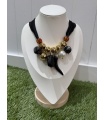 Collar Gasa. Bisuteria. Color: marron chocolate, negro | Bambalinas Closet