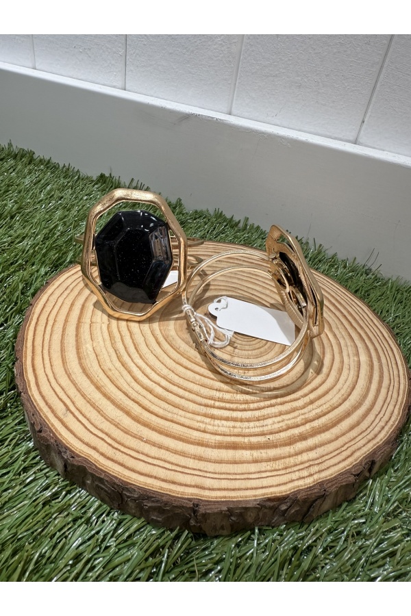 Brazalete Piedra. Bisuteria. Color: negro; Tallas: talla unica | Bambalinas Closet