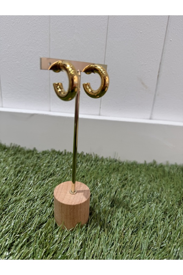 Pendientes Aro Piercing. Bisuteria. Color: plateado, dorado | Bambalinas Closet