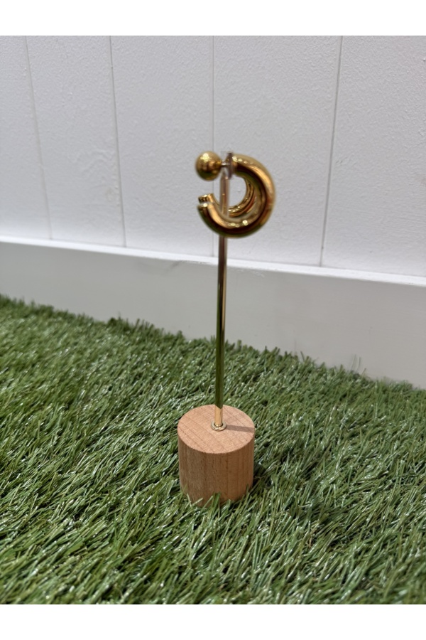 Pendientes Aro Piercing. Bisuteria. Color: plateado, dorado | Bambalinas Closet