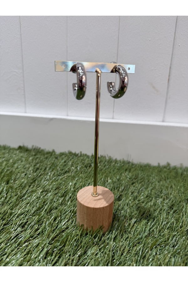 Pendientes Aro Piercing. Bisuteria. Color: plateado, dorado | Bambalinas Closet