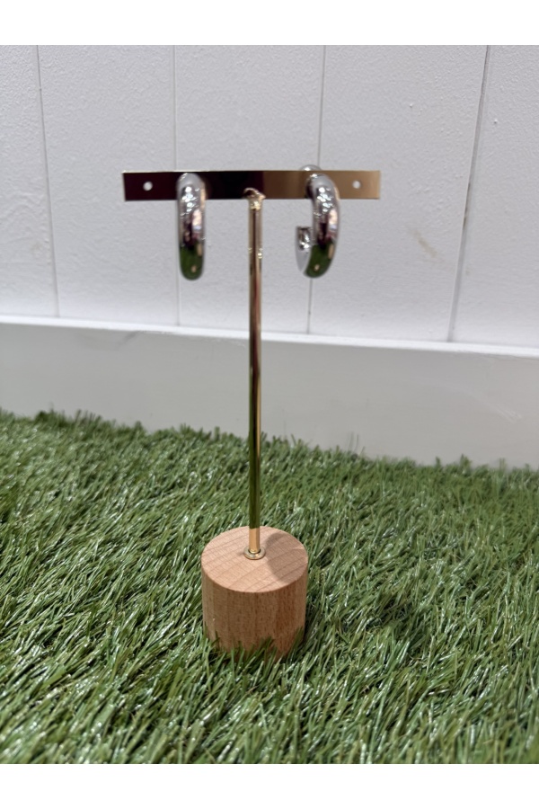 Pendientes Aro Piercing. Bisuteria. Color: plateado, dorado | Bambalinas Closet