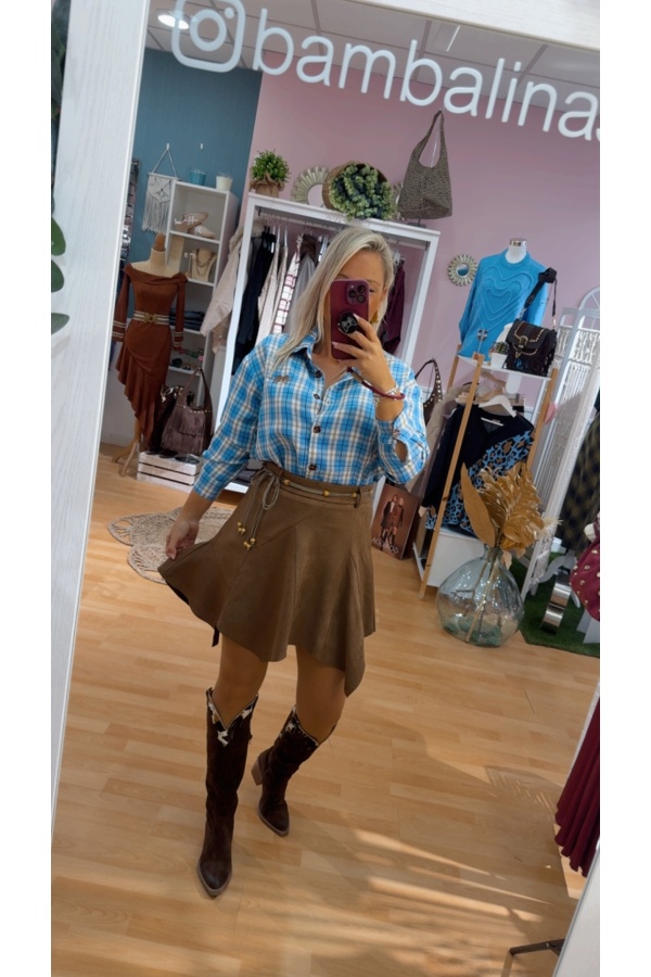 Falda Ante Asimetrica. Faldas Basic. Tallas: m, l, s | Bambalinas Closet