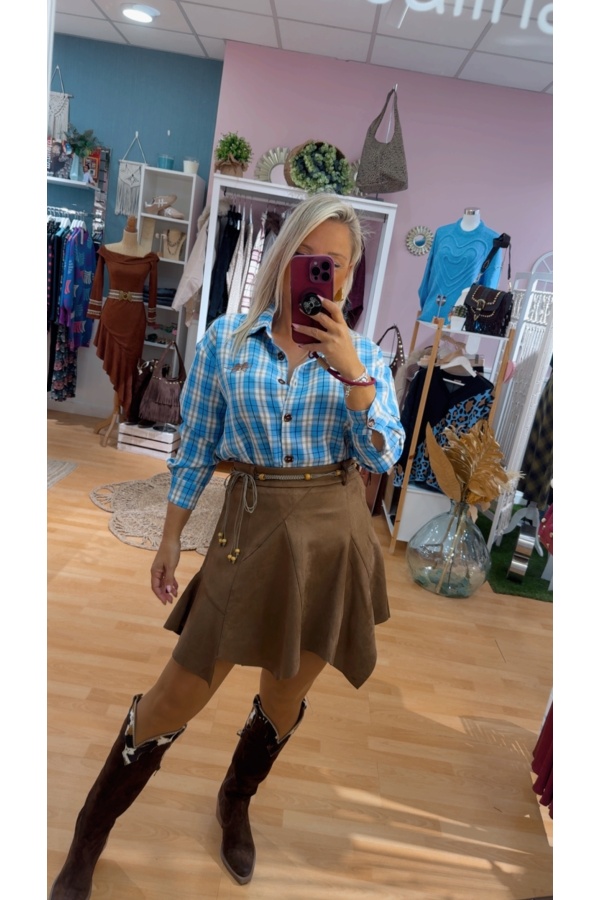 Falda Ante Asimetrica. Faldas Basic. Tallas: m, l, s | Bambalinas Closet