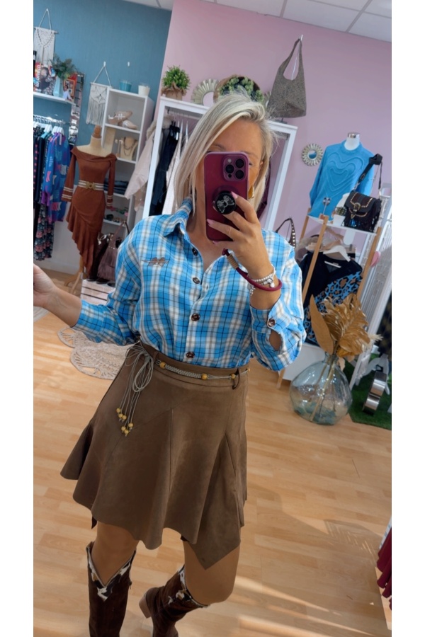 Falda Ante Asimetrica. Faldas Basic. Tallas: m, l, s | Bambalinas Closet