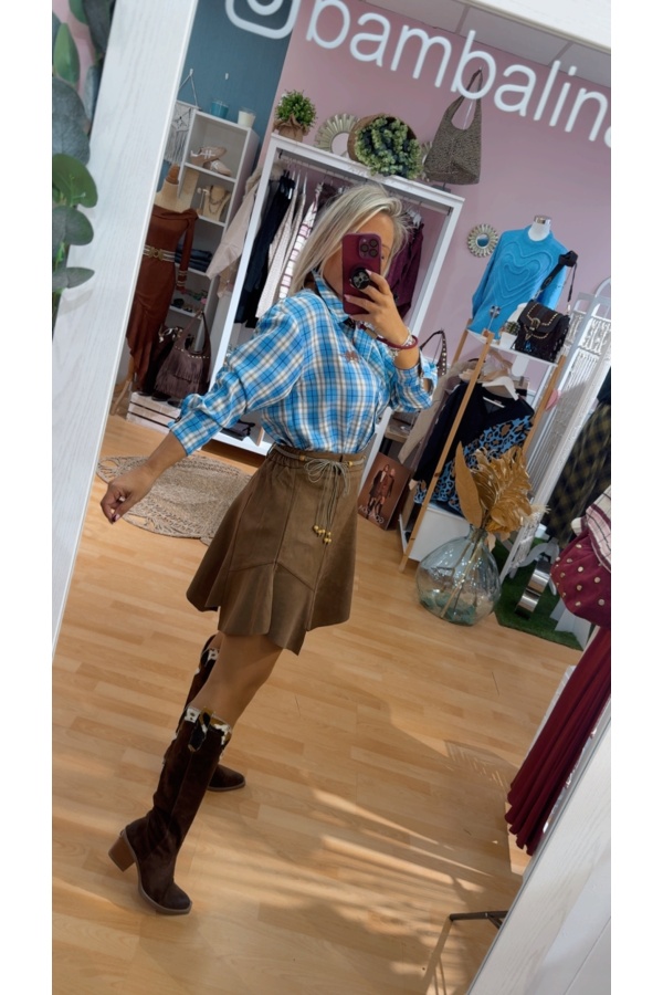 Falda Ante Asimetrica. Faldas Basic. Tallas: m, l, s | Bambalinas Closet