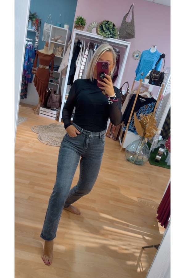 Vaquero Grease Recto. Pantalones / Shorts. Tallas: xs, s, m, l, xl | Bambalinas