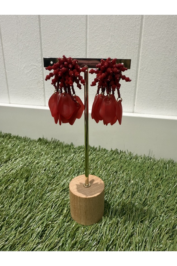 Pendientes Candela Burdeos. Bisuteria.  | Bambalinas Closet