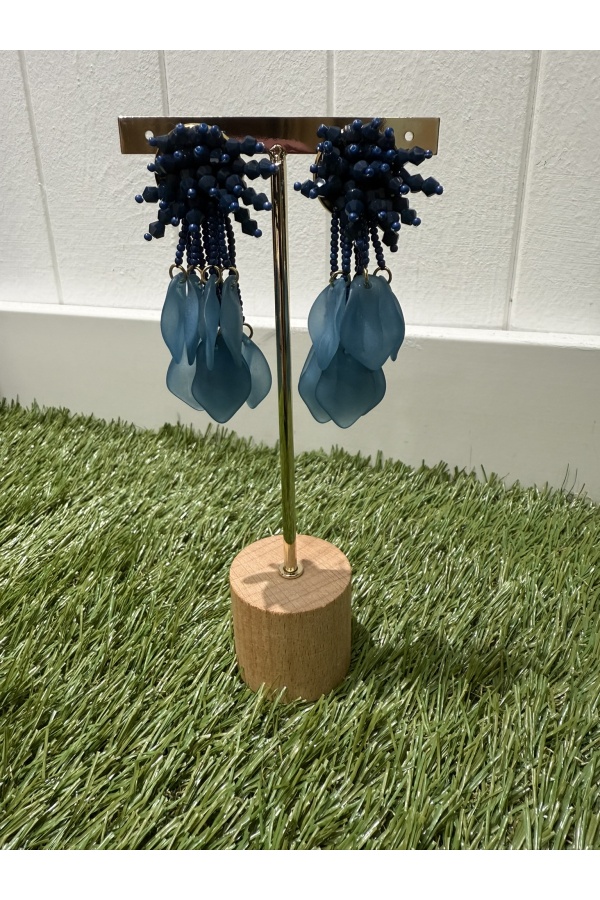 Pendientes Candela Azules. Bisuteria.  | Bambalinas Closet