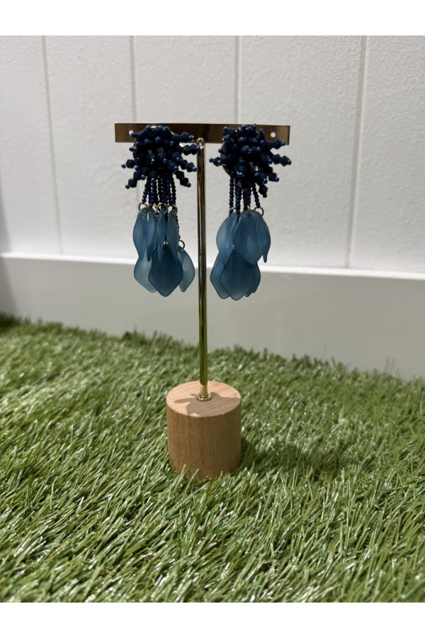 Pendientes Candela Azules. Bisuteria.  | Bambalinas Closet