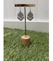 Pendientes Rombo Negro. Bisuteria.  | Bambalinas Closet