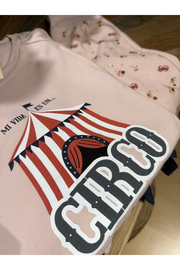 Pijama Circo Navidad. Monos / Conjuntos. Color: rosa, azul cielo; Tallas: s, m