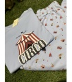 Pijama Circo Navidad. Monos / Conjuntos. Color: rosa, azul cielo; Tallas: s, m