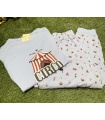 Pijama Circo Navidad. Monos / Conjuntos. Color: rosa, azul cielo; Tallas: s, m