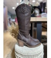 Bota Serpiente Chocolate. Botas Altas. Tallas: 36, 37, 38, 39, 40 | Bambalinas