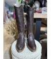 Bota Serpiente Chocolate. Botas Altas. Tallas: 36, 37, 38, 39, 40 | Bambalinas