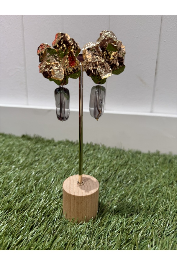 Pendientes Flor Cristal. Bisuteria.  | Bambalinas Closet