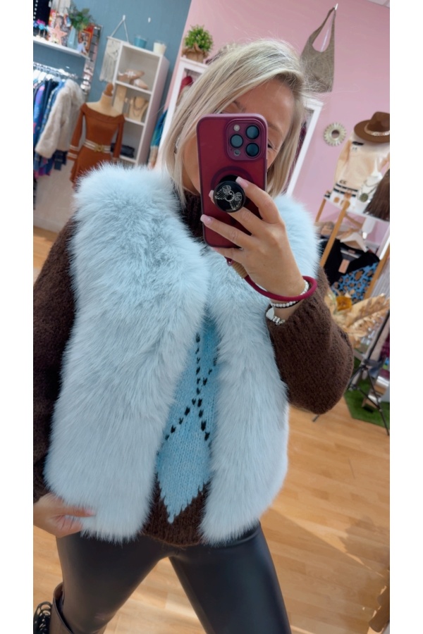 Chaleco Berlin. Camisas / Tops/Chalecos. Color: caldera, marron chocolate, verde