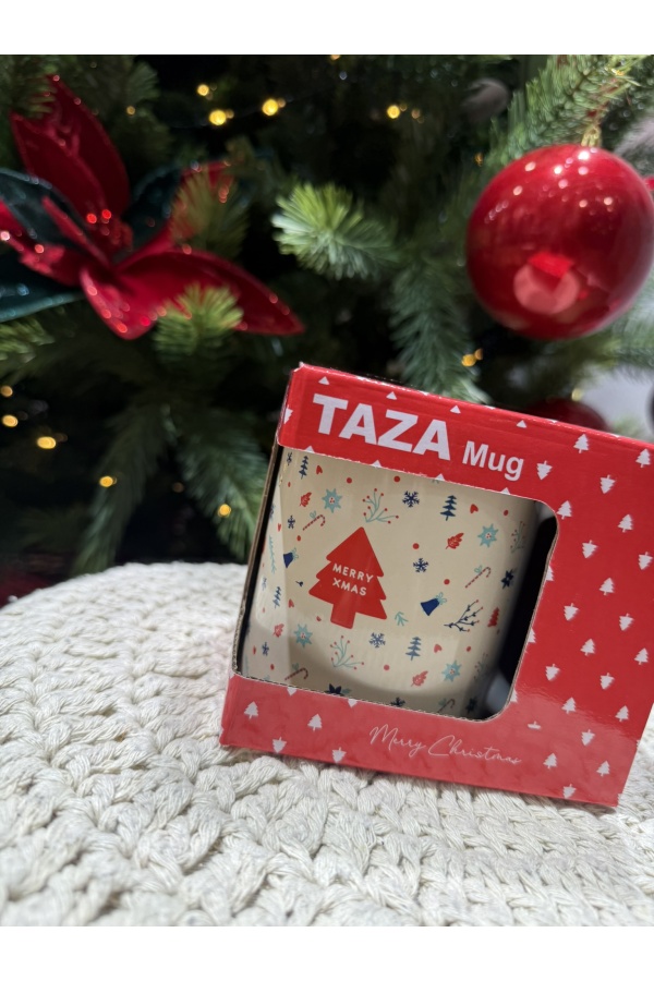 Taza Navideña. Varios. Color: marfil, azul pastel, rojo | Bambalinas Closet